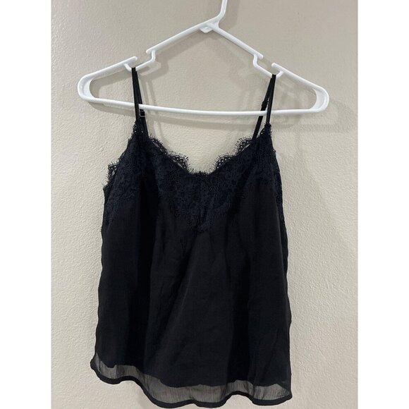 Abercrombie & Fitch Women's Black Lace Cami Tank Top size xxs simple - Picture 2 of 6